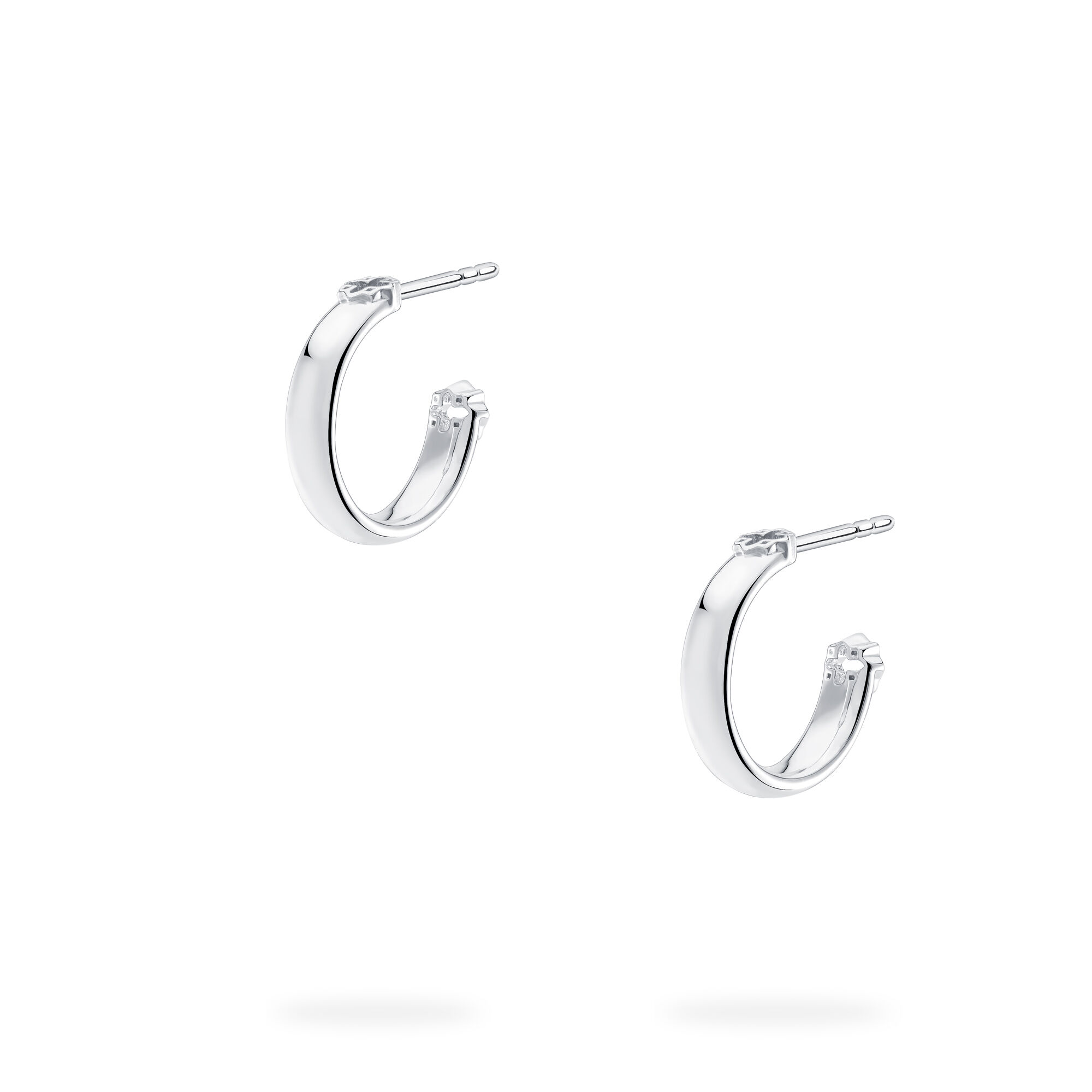 Plain hoop shop earrings silver